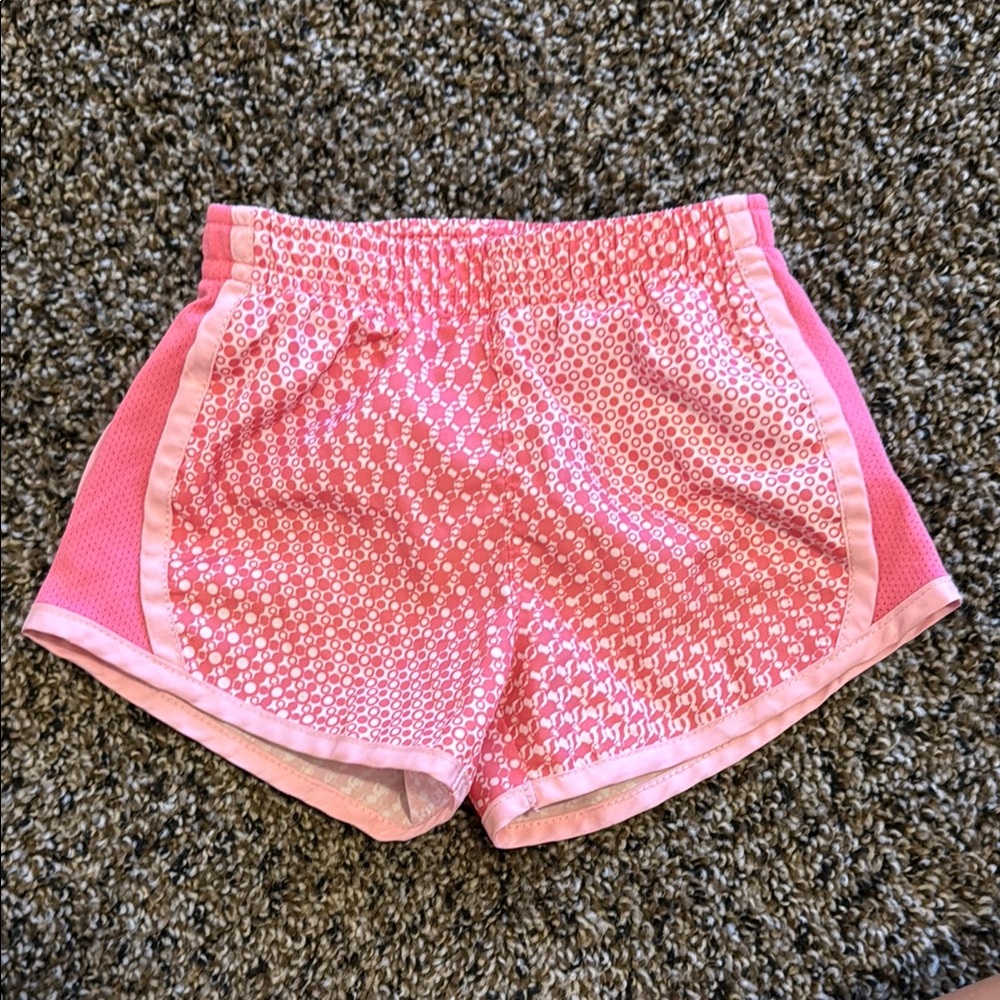 Nike Pink Workout Shorts with Geometric Pattern